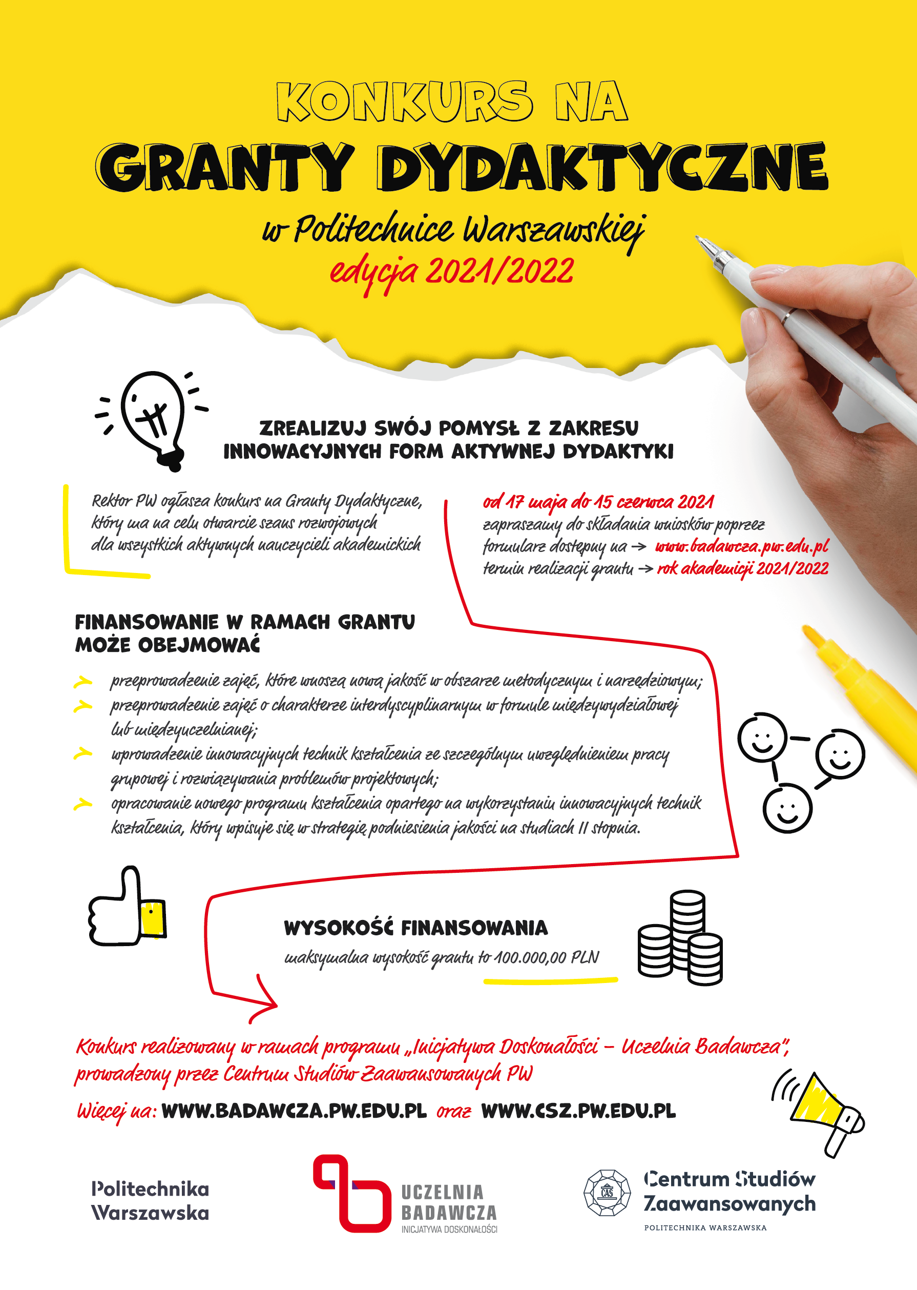 Konkurs na granty dydaktyczne - plakat